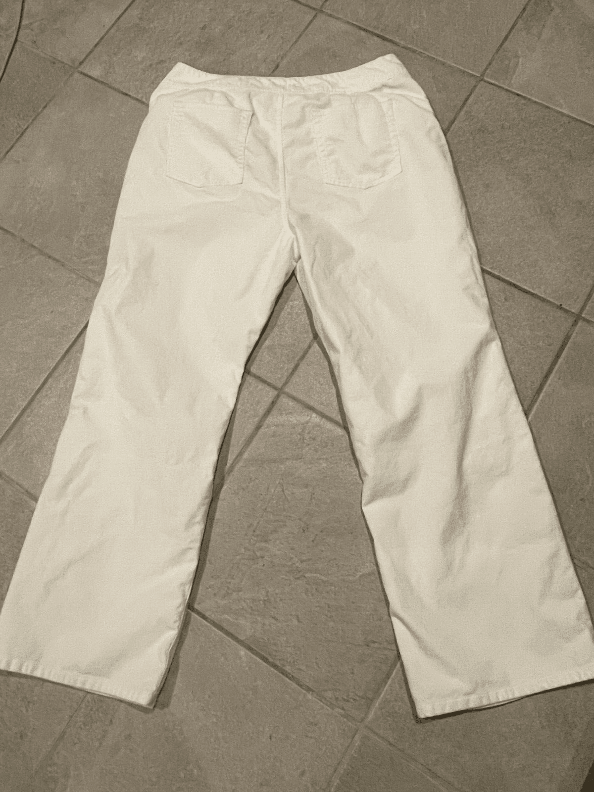 Chicos Pants Corduroy White Sz 3 High Rise Wide Leg 36x29 Measured Office - Thumbnail 8