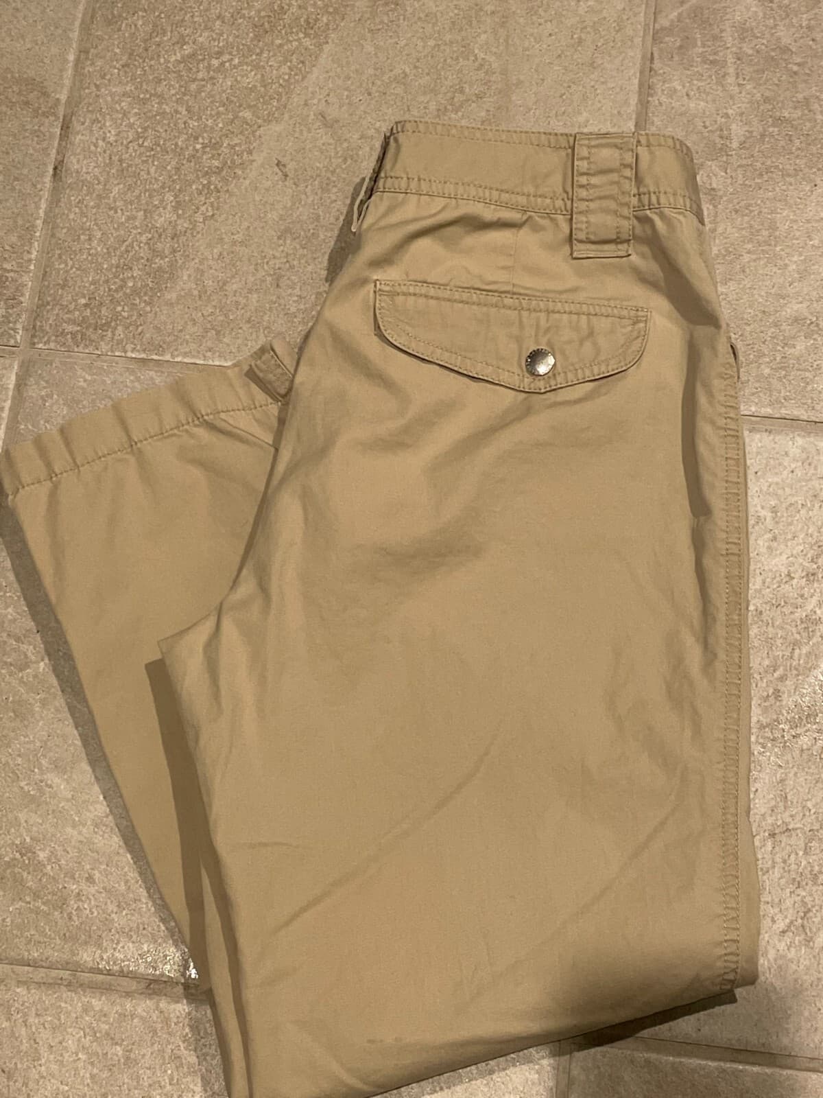 Lauren Ralph Lauren Pants Womens 8 Tan Khaki Crop Cargo Pockets Utility Cotton - Thumbnail 2