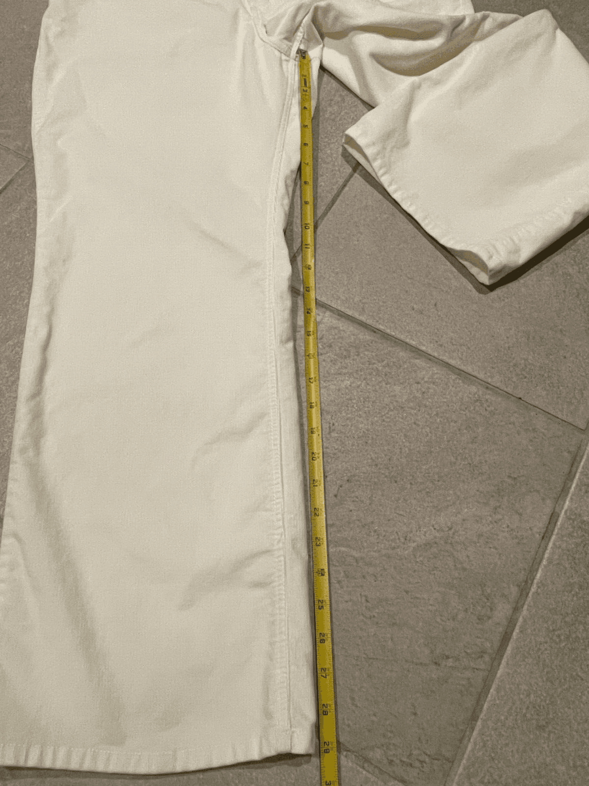 Chicos Pants Corduroy White Sz 3 High Rise Wide Leg 36x29 Measured Office - Thumbnail 3