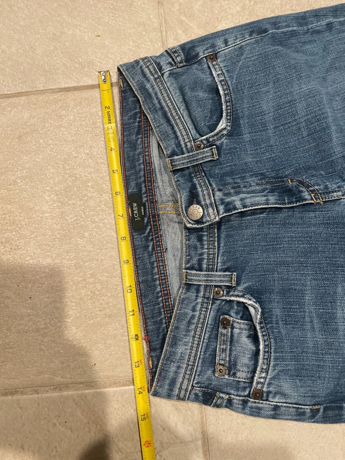 VTG J. Crew Jeans Y2K Bootcut Wide Leg Denim Womens 30x32 Mid Rise Stretch - Thumbnail 4