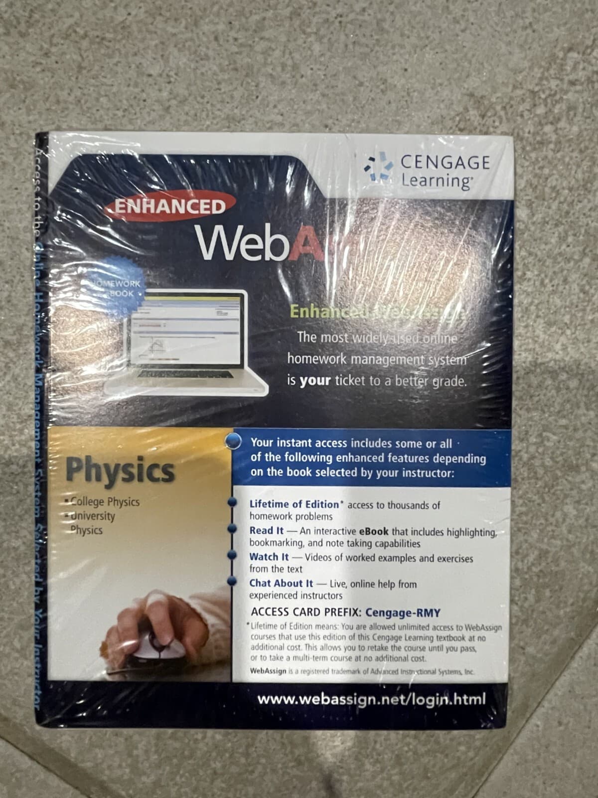 Enhanced WebAssign College Physics Access Card One Term