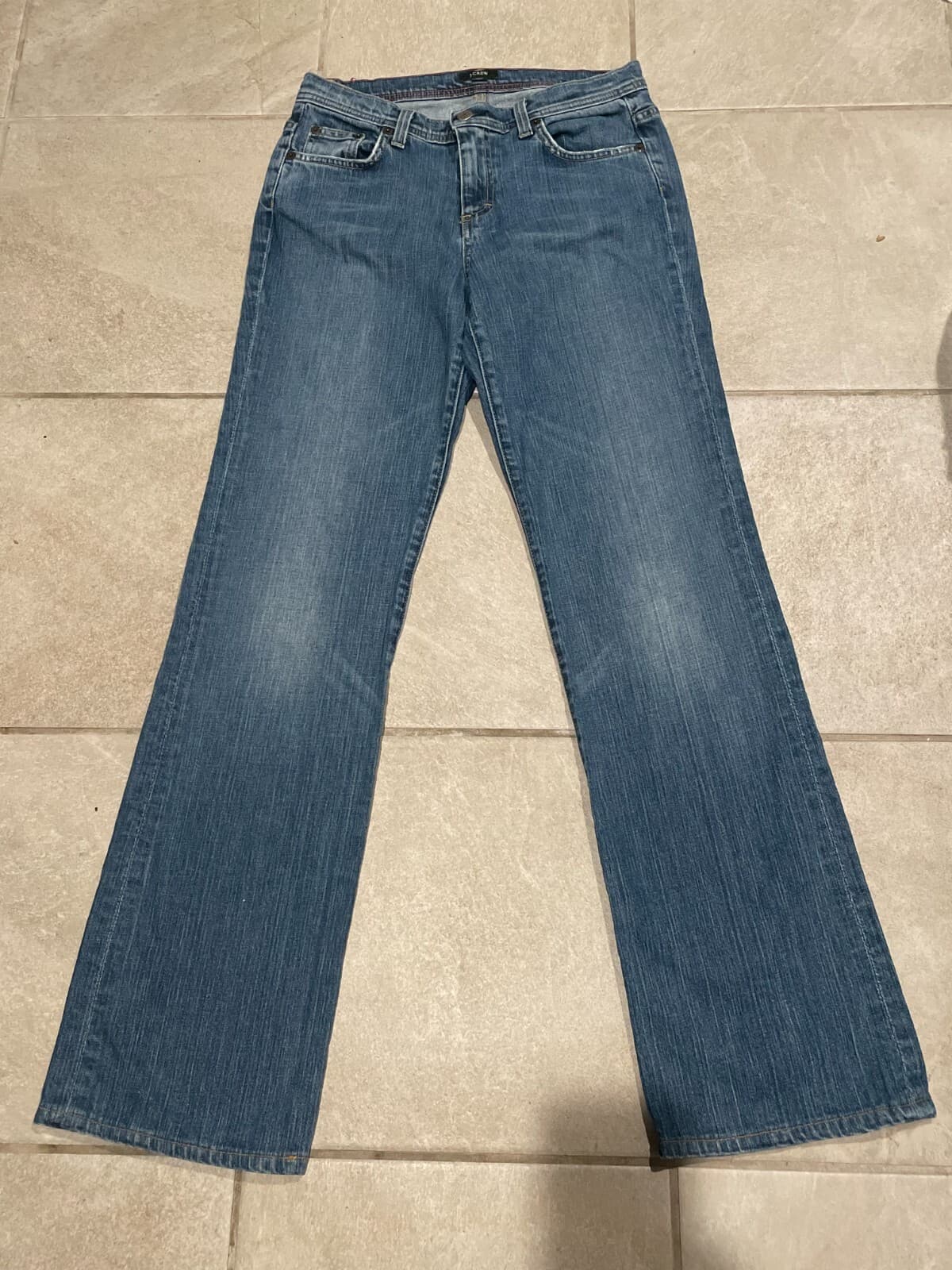 VTG J. Crew Jeans Y2K Bootcut Wide Leg Denim Womens 30x32 Mid Rise Stretch