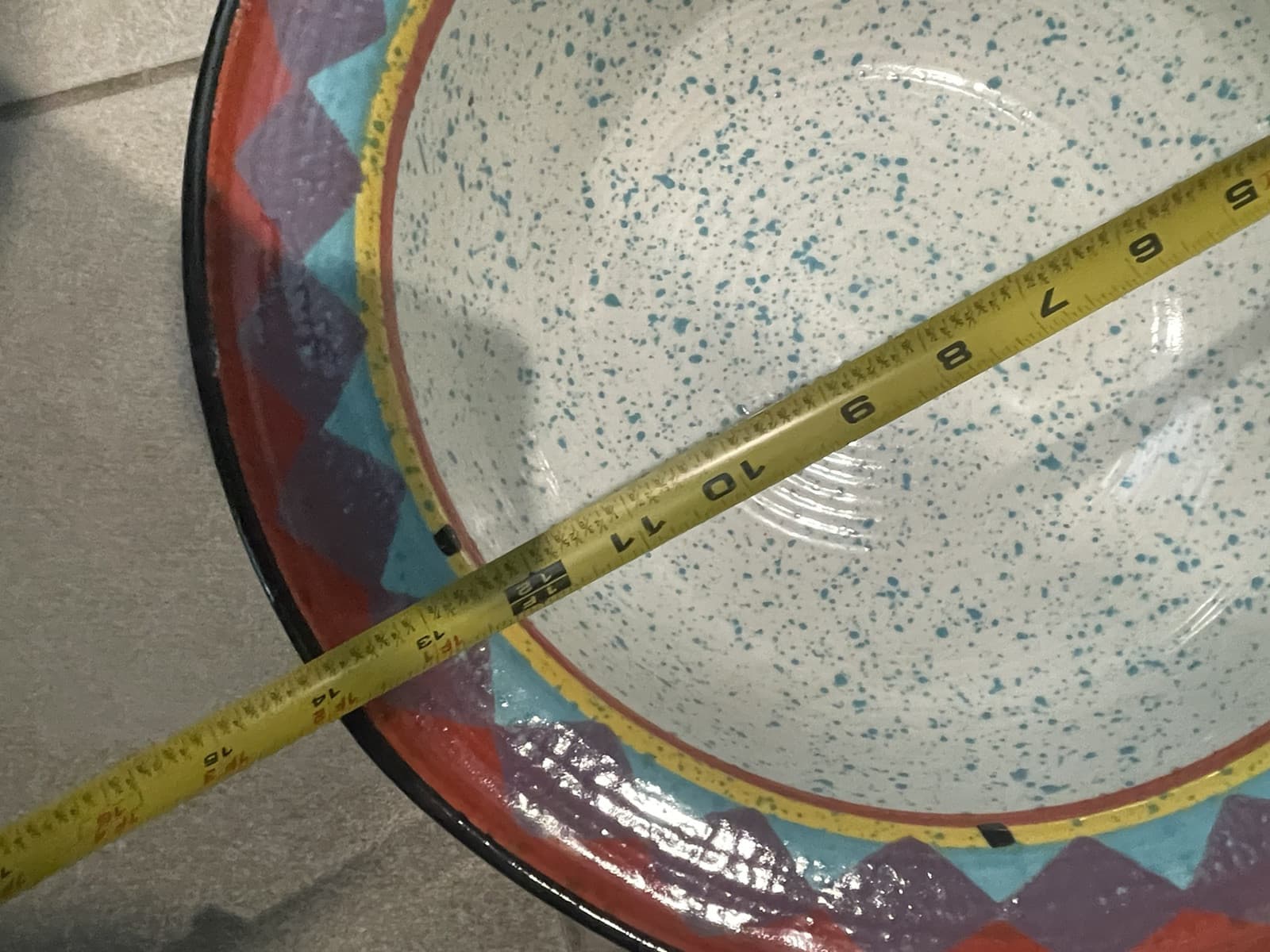 Treasure Craft PARADISE Southwestern 14” Serving Bowl USA - Thumbnail 7