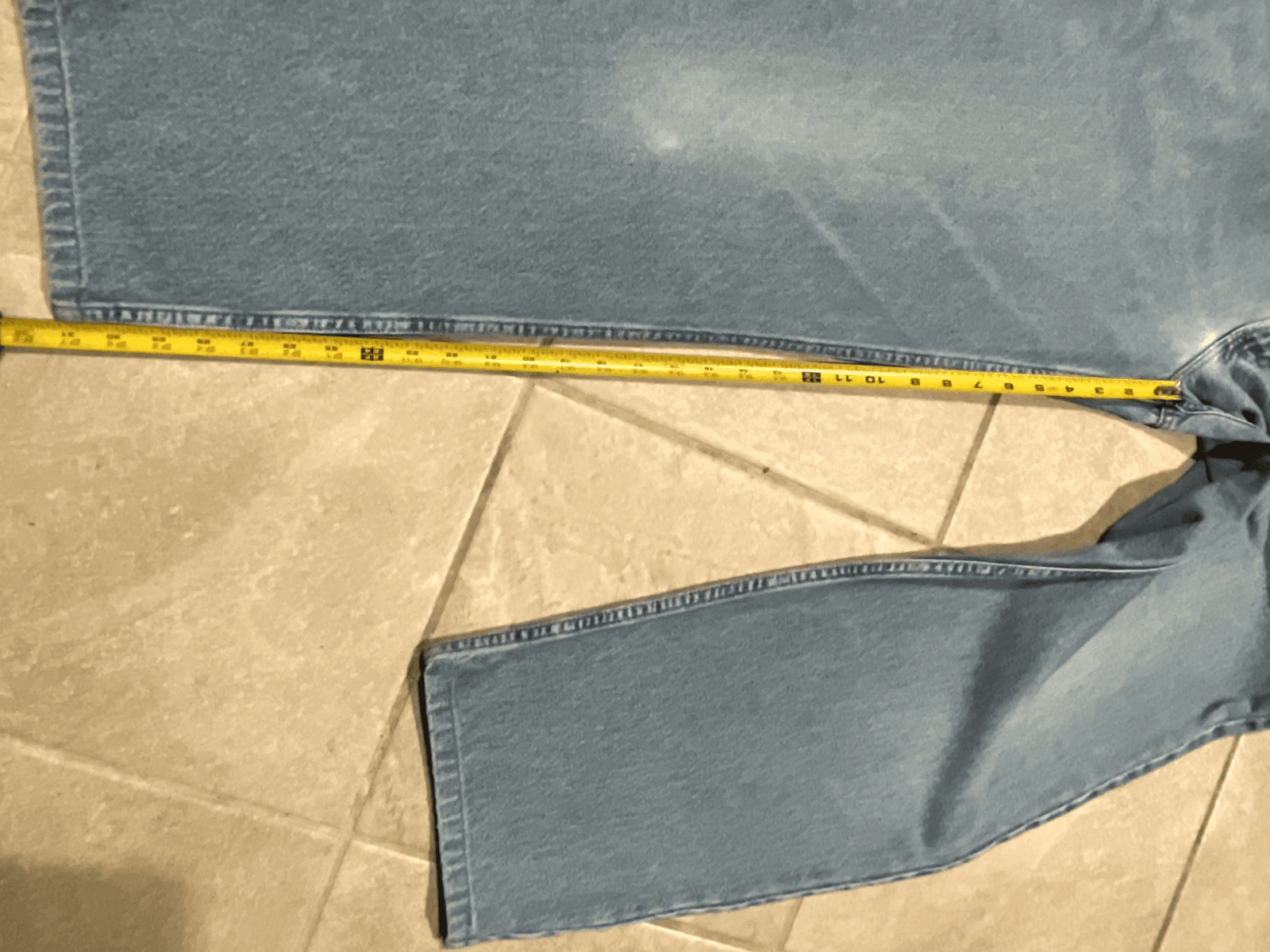 Vintage 90"s Old Navy Relaxed Fit 36x31 Light Blue Jeans Distressed Y2K Mens - Thumbnail 4