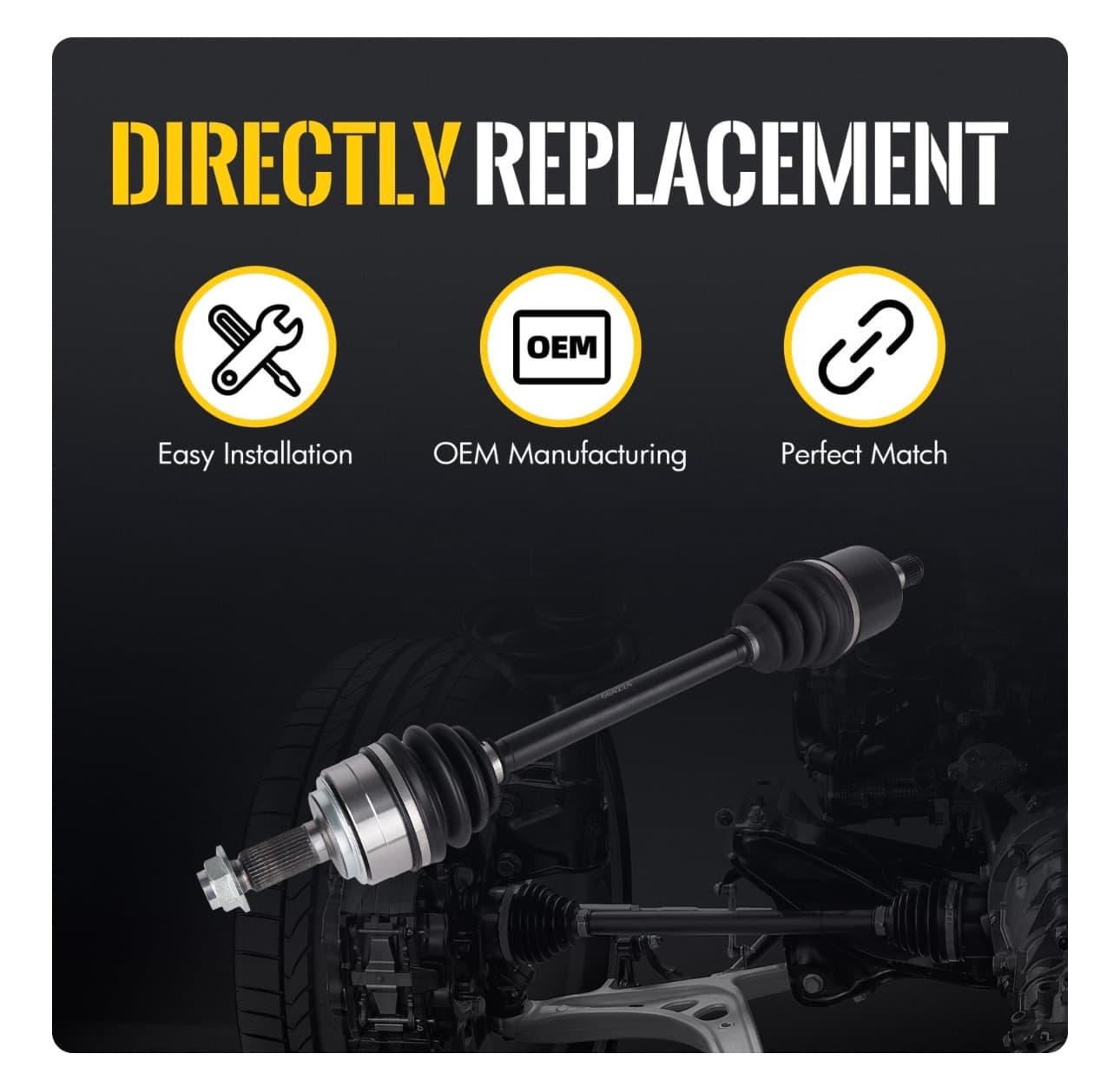 KUSATEC CV Axle Shaft Assembly Compatible with Honda Odyssey 2005-2006, Front Left side, Replace# 66-4224 - Thumbnail 4