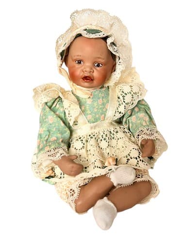 Rare Yolanda Bello Porcelain Baby Doll Girl African American
