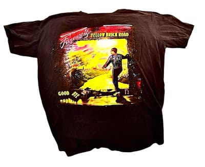 Elton John Tee Shirt 2019 Farewell Yellow Brick Road US Tour Graphic Band Tee Lg