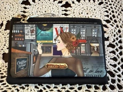 Nicole Lee You Are Made of Magic Double Zip Wristlet Wallet – Café Street Scene - Thumbnail 2