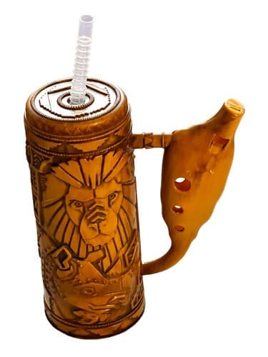 Disney Parks Souvenir Tiki 16 oz. Cup Tumbler w/ Lid & Straw, Dole Whip Sipper