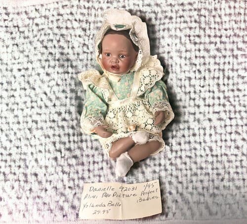 Rare Yolanda Bello Porcelain Baby Doll Girl African American - Thumbnail 6