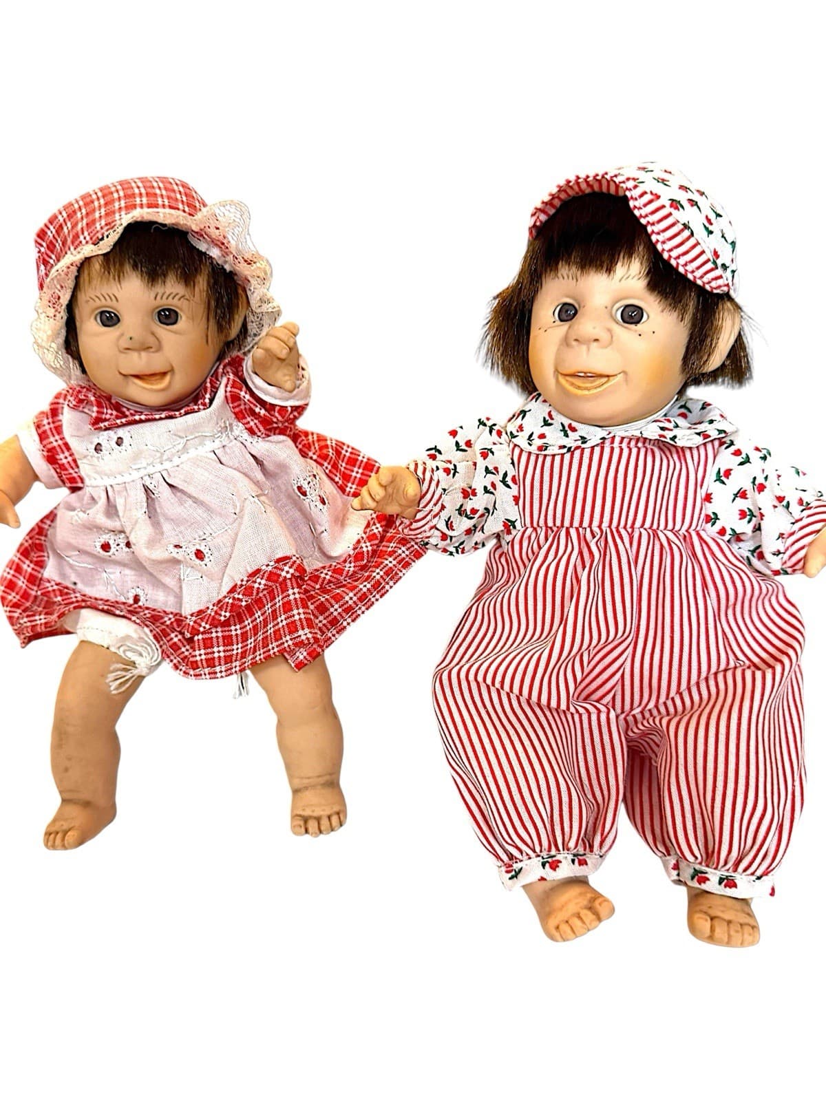 Set of 2, Gi-Go Toys My Pals Bean Bag Plush Boy Girl Baby Dolls Pair, Vintage - Thumbnail 7