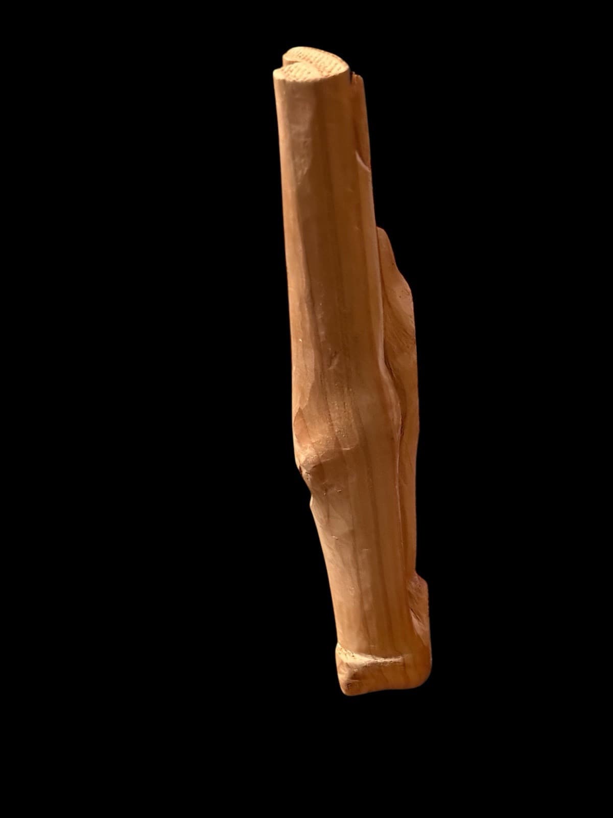 Vintage Hand Carved Freeform 9” Statuette. Natural Soft Reddish Color - Thumbnail 8