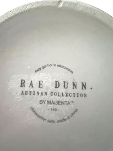 Rae Dunn THINK. Mug Magenta Rare Vintage Typewriter Print EUC Medium 4”x4” - Thumbnail 3