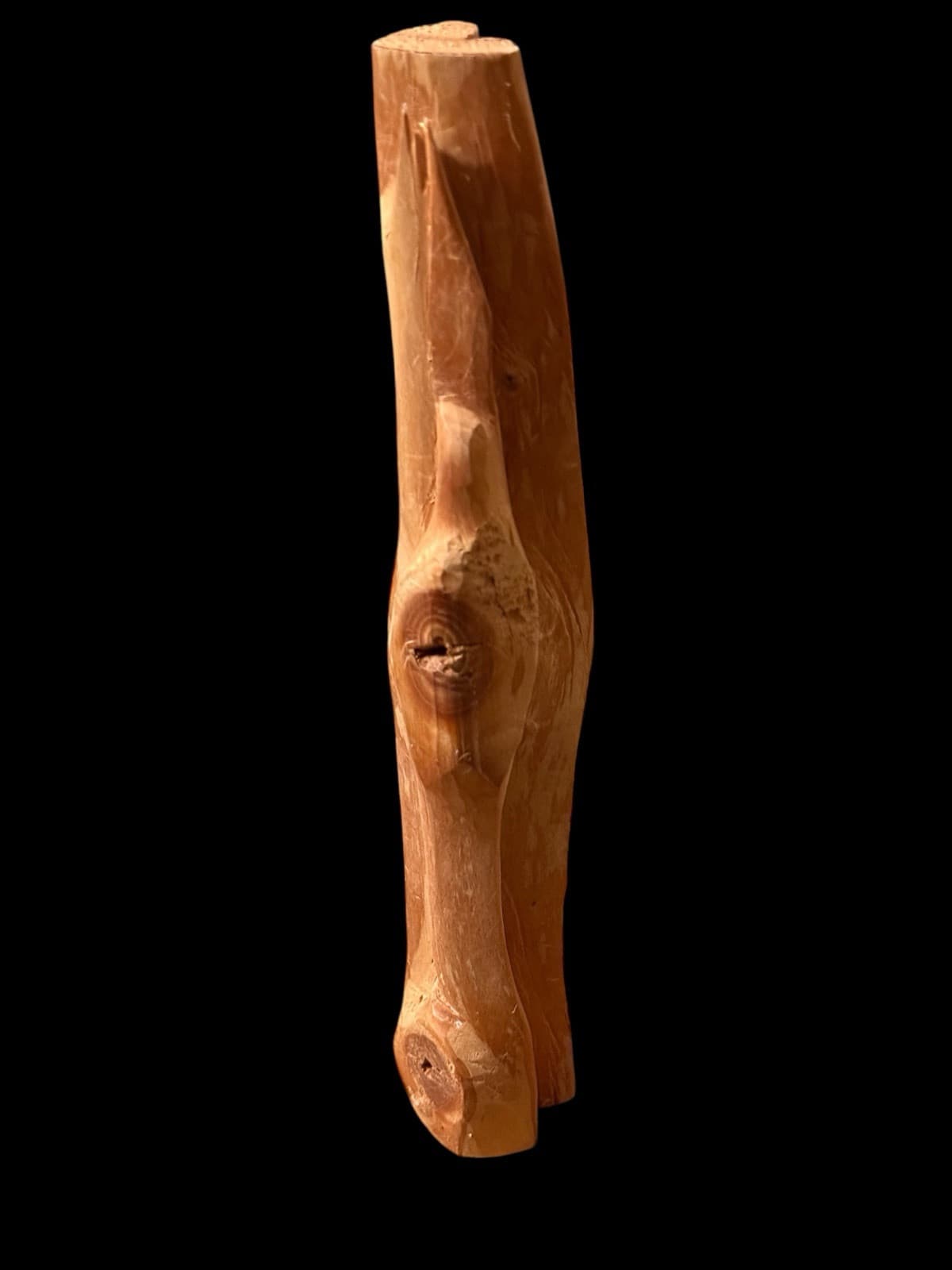 Vintage Hand Carved Freeform 9” Statuette. Natural Soft Reddish Color - Thumbnail 9