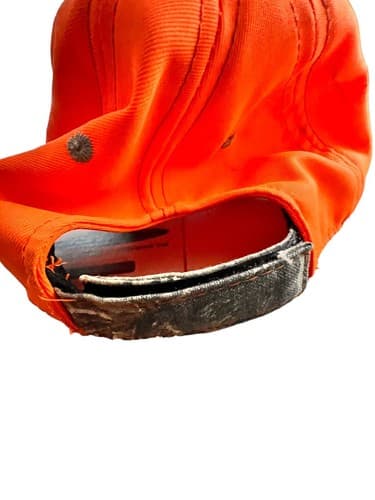 Size Matters Hat Cap Adjustable Orange/ Camo Outdoors Mens - Thumbnail 3