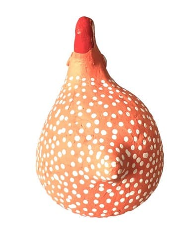 Hand Crafted Whimsical Pottery Chicken Heihei Figurine - Thumbnail 3