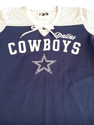 NFL Dallas Cowboy's Women's Lace Up Jersey Size Large - Thumbnail 2