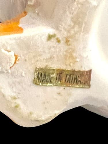 Vintage Kitsch Iridescent White Ceramic Duck Bank Made In Taiwan - Thumbnail 7