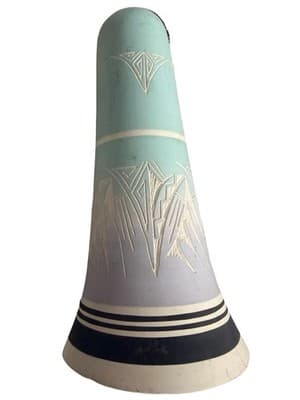 High Elk Navajo Pottery Vase Hand Carved Etched Turquoise Gray 10” - Thumbnail 7