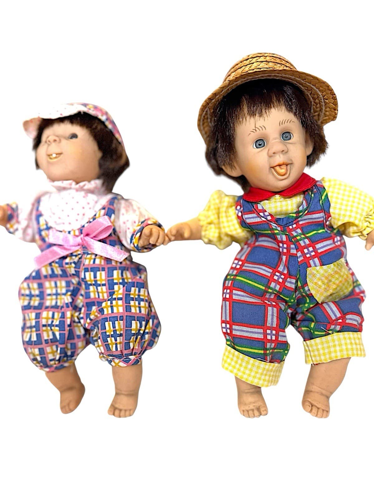 Set of 2, Gi-Go Toys My Pals Bean Bag Plush Boy Girl Baby Dolls Pair, Vintage - Thumbnail 12