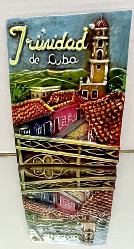 Trinidad de Cuba Handpainted Wall Plaque