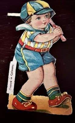 Antique Victorian Die Cut Paper Dolls Lot of 5 Children Lithograph Scrap Germany - Thumbnail 3