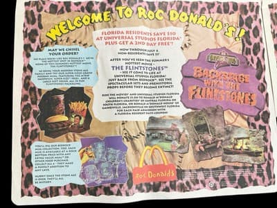 1994 McDonald’s Flintstones Bedrock Mug Set (4) + RocDonald’s Bag & 5 Placemats - Thumbnail 8
