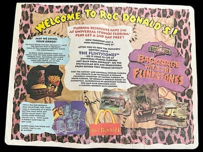 1994 McDonald’s Flintstones Bedrock Mug Set (4) + RocDonald’s Bag & 5 Placemats - Thumbnail 7