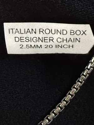 20” Italian Box Chain Necklace Rhodium Over 925 Sterling Silver Lobster Clasp - Thumbnail 7