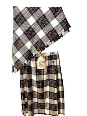 Vintage ALJEAN Women’s 100% Wool Tartan Kilt & Sash Set Size 12 Made in Canada - Thumbnail 8