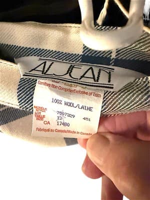 Vintage ALJEAN Women’s 100% Wool Tartan Kilt & Sash Set Size 12 Made in Canada - Thumbnail 6
