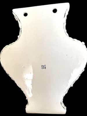 A. Zen Nova Italian Wall Urn Fountain Layered White Ceramic Flowers Brass Spigot - Thumbnail 6