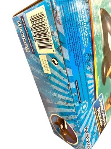 Jumbo Whale Inflatable Ride-On Water Pool Toy By Bestway H2OGO 80x40 BRAND NEW! - Thumbnail 5