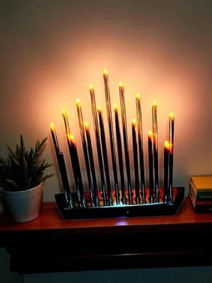 Markslöjd Sweden 17-Light Stainless Steel Modernist Candelabra Lamp 12V - Thumbnail 3