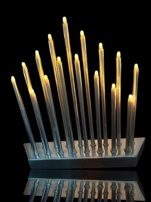Markslöjd Sweden 17-Light Stainless Steel Modernist Candelabra Lamp 12V - Thumbnail 4