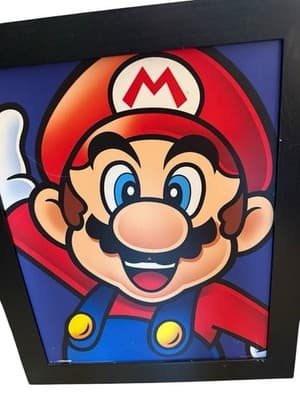 Super Mario & Luigi Framed Wall Art Set Nintendo Pyramid America 24x12 - Thumbnail 2