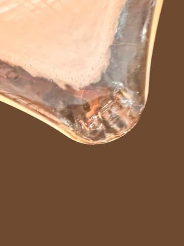 Murano Style Amber Folded Glass Dish Wrap Bowl Centerpiece Hand Made In Italy - Thumbnail 4