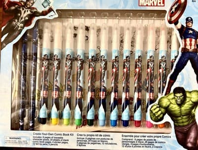 Disney Parks Marvel Comic Art Kit Create Your Own Comic Book NEW SEALED - Thumbnail 4