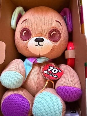 Thready Bear Interactive 14” Fabric Teddy – Make a Wish Magic Plush NIB - Thumbnail 3