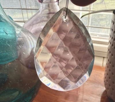 Set of 12 Crystal Chandelier Prisms 2.75” Teardrop w/ Octagon Bead - Thumbnail 5