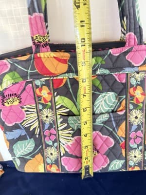 Vera Bradley Jazzy Blooms Retired Pattern Medium Shoulder Bag EUC - Thumbnail 6