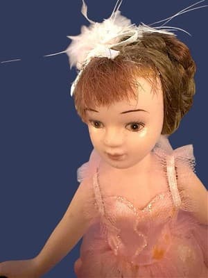 Set of 9 Porcelain Ballerina Dolls in Tutus with Stands – Vintage Display - Thumbnail 14