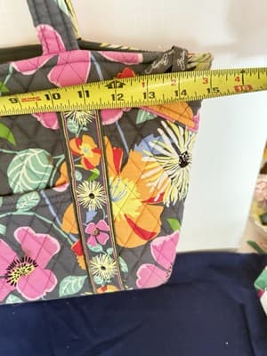 Vera Bradley Jazzy Blooms Retired Pattern Medium Shoulder Bag EUC - Thumbnail 7