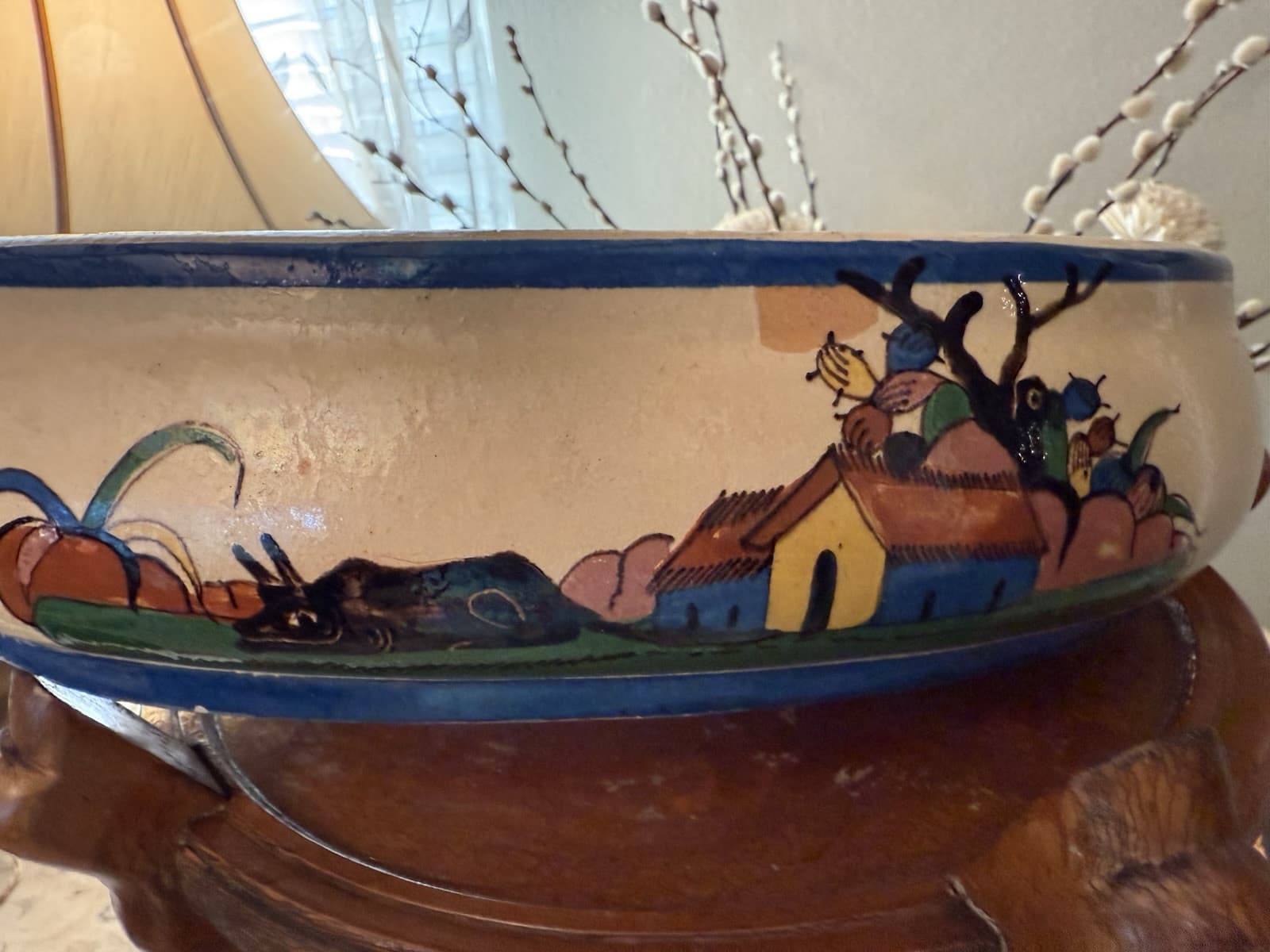 Rare VTG Tlaquepaque handcrafted Mexican pottery casserole dish 8"x13”x5” EUC - Thumbnail 5