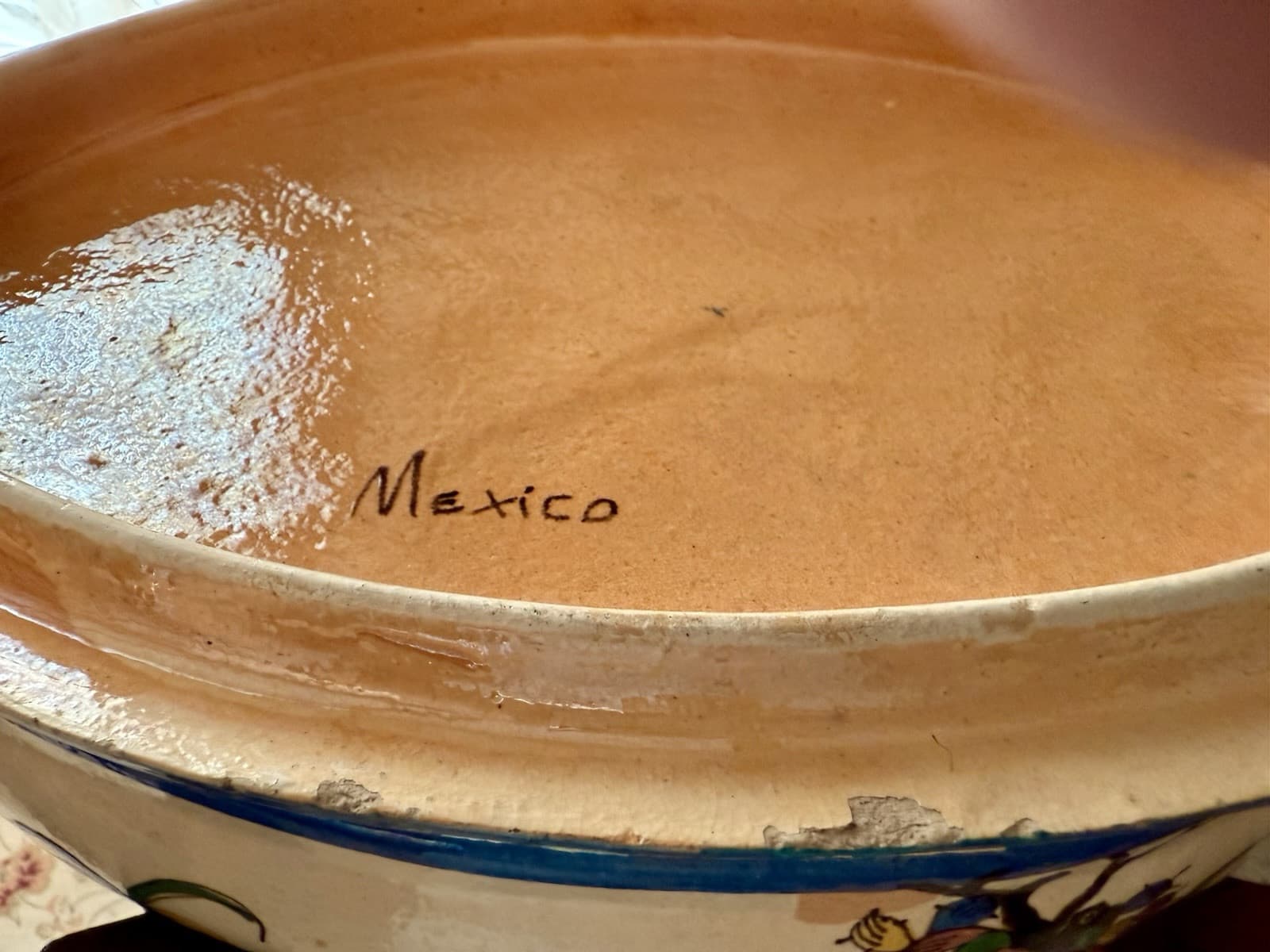 Rare VTG Tlaquepaque handcrafted Mexican pottery casserole dish 8"x13”x5” EUC - Thumbnail 11