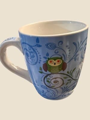 Owl Coffee Mug Debra Valencia Blue Harbor Collection 27oz Blue - Thumbnail 3