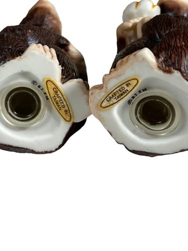 Franklin Mint 1987 Noahs Ark Theme Pair Monkeys Salt & Pepper Shakers - Thumbnail 3