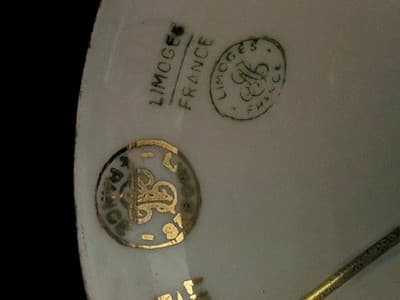 Limoges France Noël Bell Red Gold Holly Porcelain Christmas Holiday Decor - Thumbnail 6