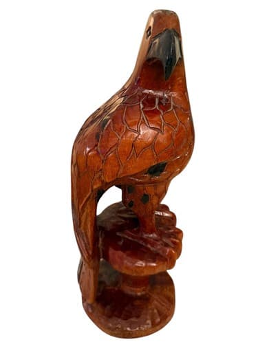 14” Large Wooden Eagle Statue Hand Carved Sculpture Figurine Art Home Decor Gift - Thumbnail 6