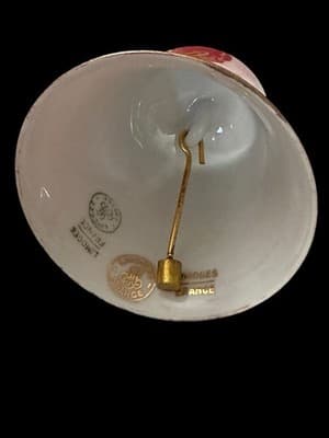 Limoges France Noël Bell Red Gold Holly Porcelain Christmas Holiday Decor - Thumbnail 5